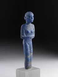 Figur einer Frau, Frühdynastische Periode (Lapislazuli)